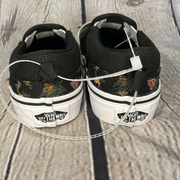 NWOT Vans Asher Floral Skate Shoes - Black/Garden - Missy Size 13 - Picture 8 of 17